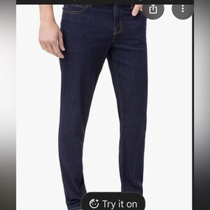 Liverpool Men's Deep Indigo Straight Jeans